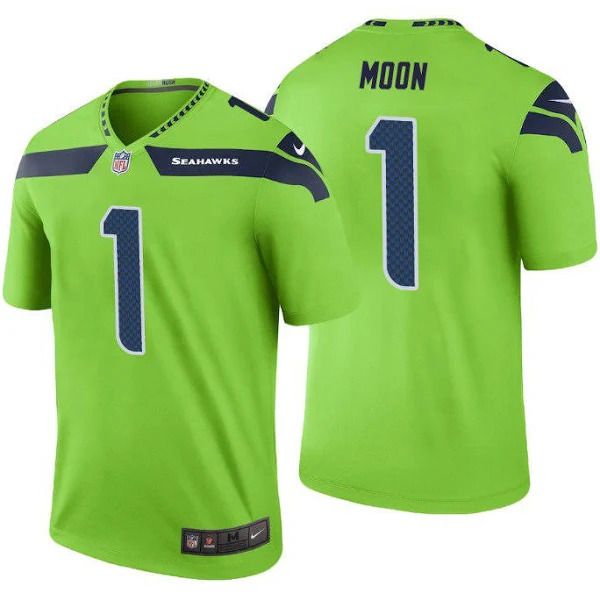 Men Seattle Seahawks #1 Warren Moon Nike Green Game Player NFL Jersey